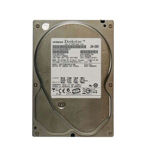 0A37224 Hitachi Deskstar P7K500 250GB 7200RPM ATA-133 8MB Cache 3.5-inch Hard Drive