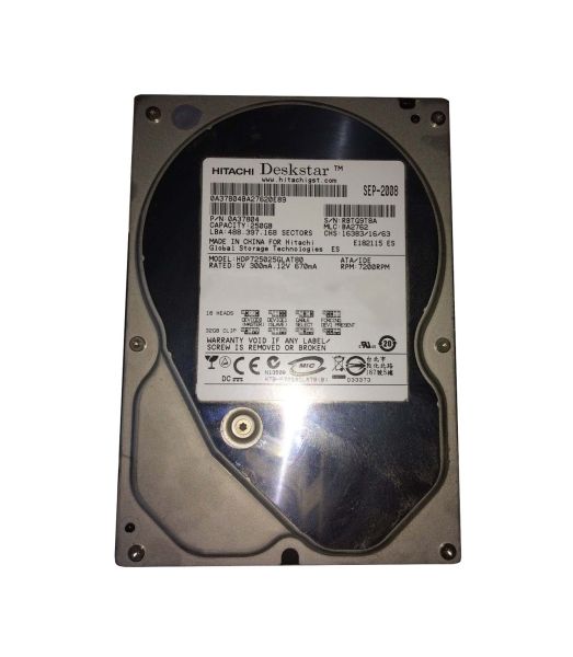 0A37804 Hitachi Deskstar P7K500 250GB 7200RPM ATA-133 8MB Cache 3.5-inch Hard Drive