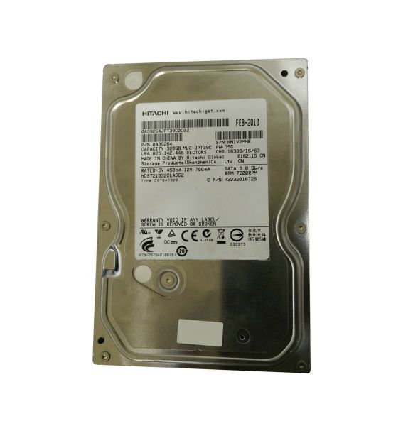 0A39264 Hitachi Deskstar 7K1000.C 320GB 7200RPM SATA 3Gb/s 16MB Cache 3.5-inch Hard Drive