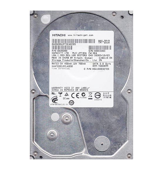 0A39289 Hitachi Ultrastar A7K2000 1TB 7200RPM SATA 3Gb/s 32MB Cache 7-Pin 3.5-inch Hard Drive