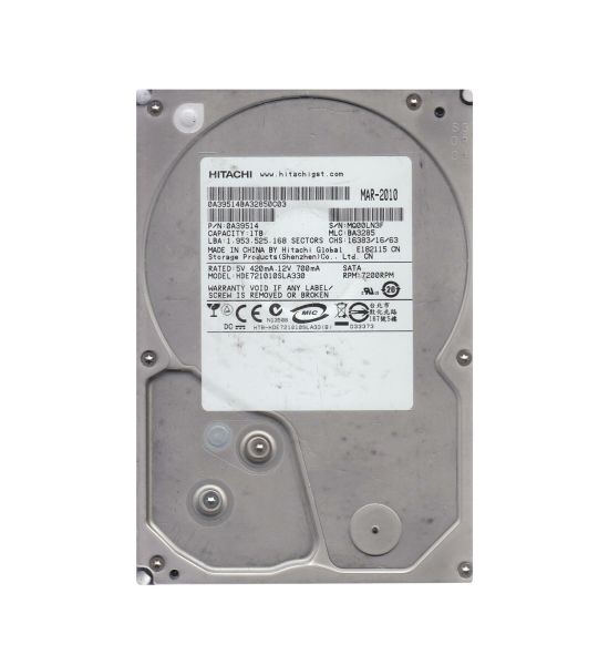 0A39514 Hitachi Deskstar E7K1000 1TB 7200RPM SATA 3Gb/s 32MB Cache 3.5-inch Hard Drive