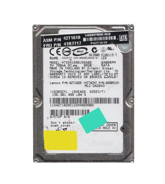 0A50518 Hitachi Travelstar 5K160 80GB 5400RPM SATA 1.5Gb/s 8MB Cache 2.5-inch Hard Drive