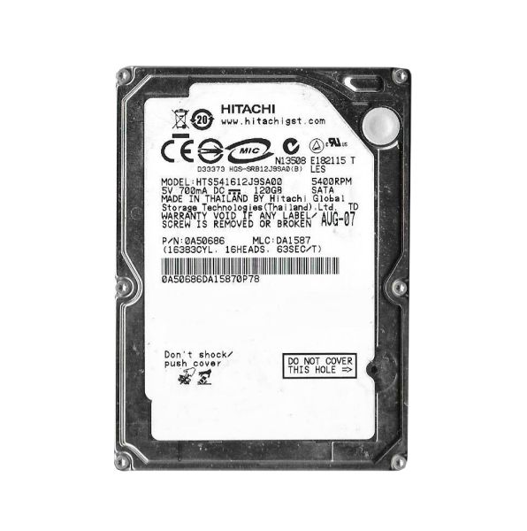 0A50686 Hitachi Travelstar 5K160 120GB 5400RPM SATA 1.5Gb/s 8MB Cache 2.5-inch Hard Drive