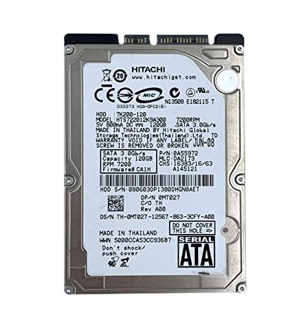 0A55972 Hitachi Travelstar 7K200 120GB 7200RPM SATA 3Gb/s 16MB Cache 2.5-inch Hard Drive