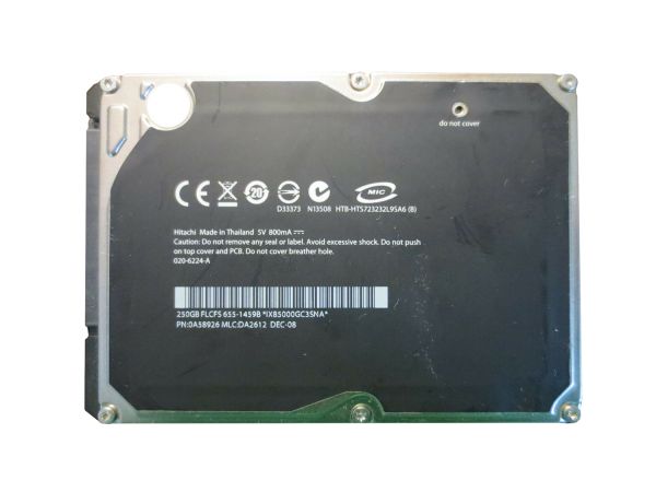 0A58926 Hitachi Travelstar 7K320 250GB 7200RPM SATA 3Gb/s 16MB Cache 2.5-inch Hard Drive
