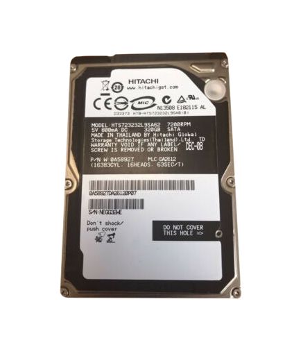 0A58927 Hitachi Travelstar 7K320 320GB 7200RPM SATA 3Gb/s 16MB Cache 2.5-inch Hard Drive