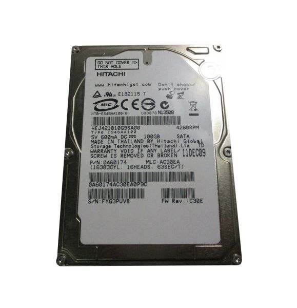 0A60174 Hitachi Endurastar J4K100 100GB 4200RPM SATA 1.5Gb/s 8MB Cache 2.5-inch Hard Drive
