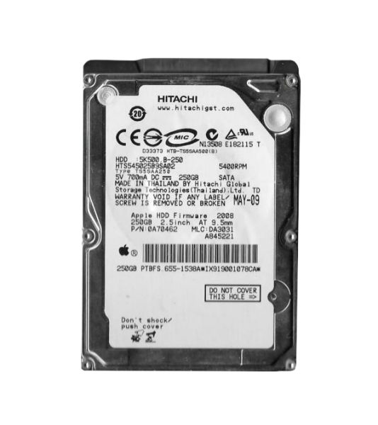 0A70462 Hitachi Travelstar 5K500.B 250GB 5400RPM SATA 1.5Gb/s 8MB Cache 2.5-inch Hard Drive