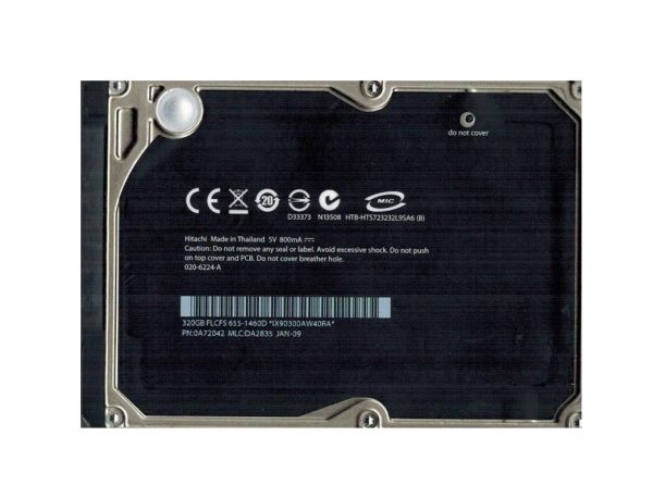 0A72042 Hitachi Travelstar 7K320 320GB 7200RPM SATA 3Gb/s 16MB Cache 2.5-inch Hard Drive