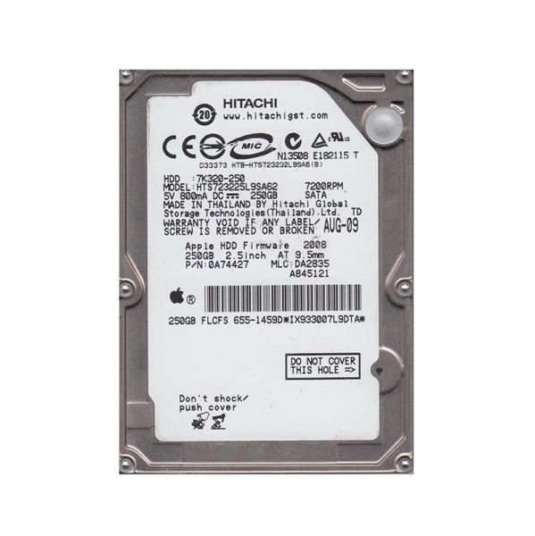 0A74427 Hitachi Travelstar 7K320 250GB 7200RPM SATA 1.5Gb/s 16MB Cache 2.5-inch Hard Drive