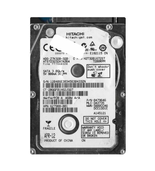 0A79646 Hitachi Travelstar Z7K320 320GB 7200RPM SATA 3Gb/s 16MB Cache 2.5-inch Hard Drive