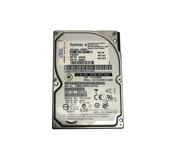 0B24185 IBM 300GB 10000RPM SAS 6GB/s 2.5-inch Hard Disk Drive