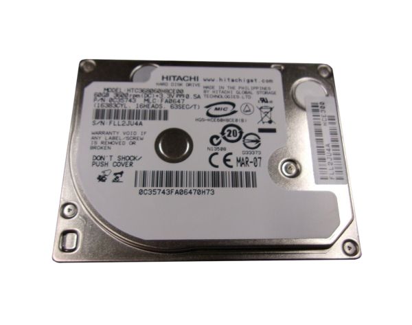 0C35743 Hitachi Travelstar C3K80 60GB 3600RPM IDE/ATA 128KB Cache 1.8-inch Hard Drive