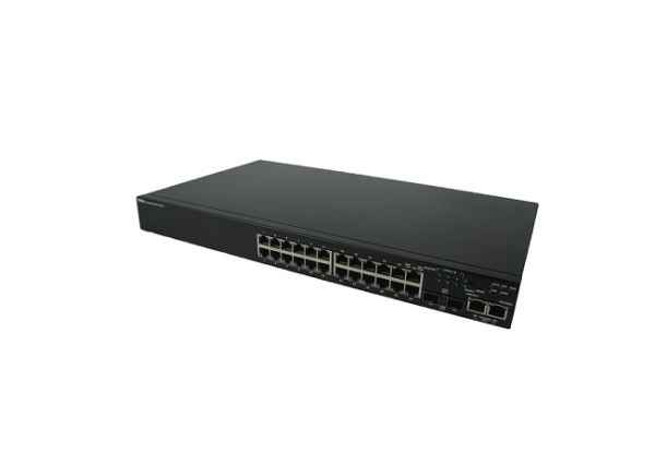 0CM244 Dell PowerConnect 3524 24 x Ports 10/100Base-T + 2 x Ports SFP Shared + 2 x Ports 10/100/1000Base-T Rack-Mountable Manageable Stackable Fast Ethernet Network Switch