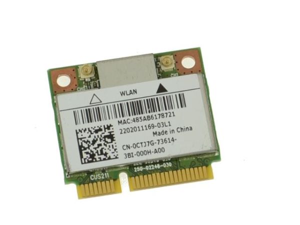 CTJ7G Dell Bigfoot Killer Wireless N 1202 AR5B22 WiFi WLAN + Bluetooth 4.0 Half Height Card