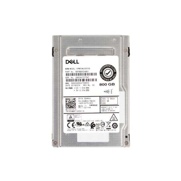 0DHRVV Dell Kioxia 800GB TLC SAS 12Gb/s Write Intensive 2.5-inch Solid State Drive