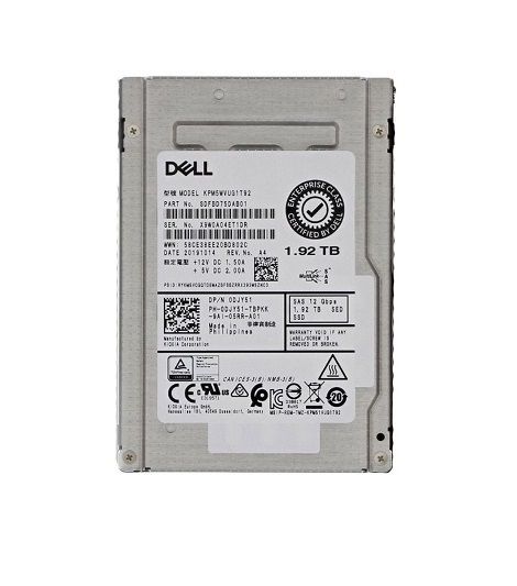 0DJY51 Dell 1.9TB TLC SAS 12Gb/s Read Intensive 2.5-inch Internal Solid State Drive