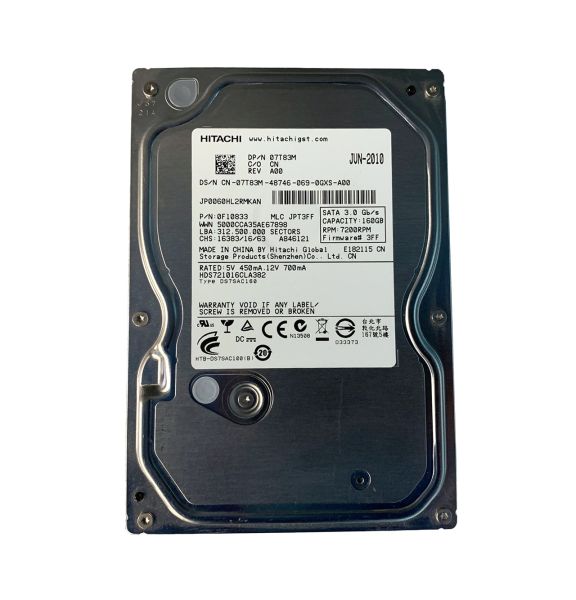 0F10833 Hitachi Deskstar 7K1000.C 160GB 7200RPM SATA 3Gb/s 8MB Cache 3.5-inch Hard Drive