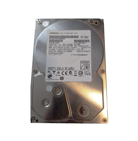 0F12957 Hitachi Deskstar 5K1000 1TB 5400RPM SATA 3Gb/s 8MB Cache 3.5-inch Hard Drive