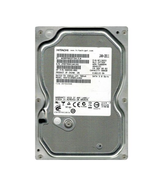 0F13653 Hitachi Deskstar 7K1000.C 500GB 7200RPM SATA 3Gb/s 16MB Cache 3.5-inch Hard Drive