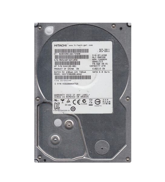 0F14390 Hitachi Deskstar 7K3000 2TB 7200RPM SATA 6Gb/s 64MB Cache 3.5-inch Hard Drive