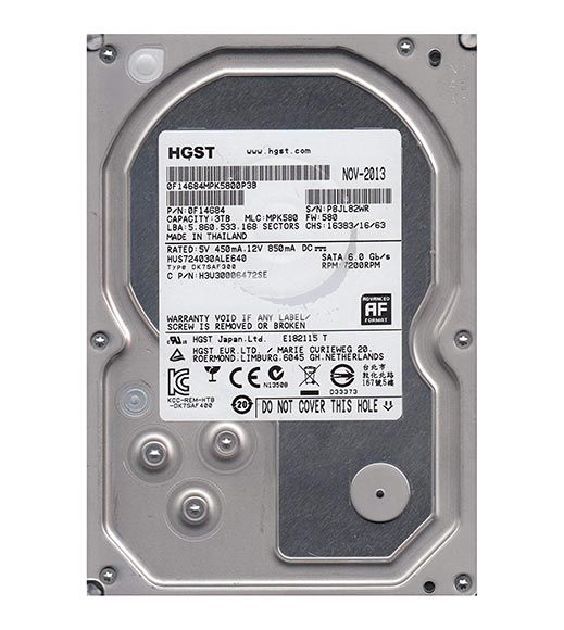 0F14684 Hitachi Ultrastar 7K4000 3TB 7200RPM SATA 6Gb/s 64MB Cache 3.5-inch Hard Drive