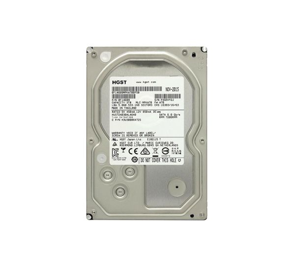 0F14689 Hitachi Ultrastar 7K4000 3TB 7200RPM SATA 6GB/s 64MB Cache 3.5-inch Internal Hard Drive