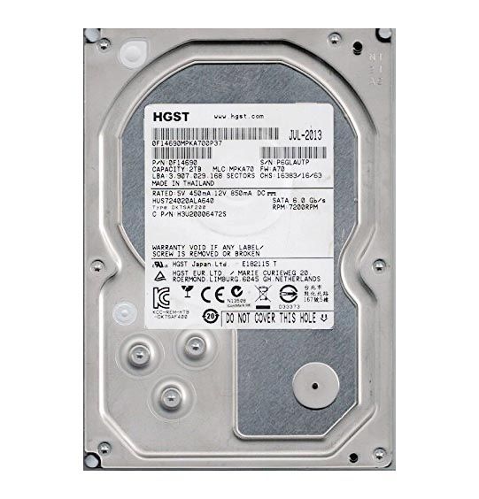 0F14690 Hitachi Ultrastar 7K4000 2TB 7200RPM SATA 6Gb/s 64MB Cache 3.5-inch Hard Drive