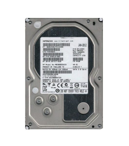 0F14993 Hitachi Ultrastar 7K3000 3TB 7200RPM SATA 6Gb/s 64MB Cache 3.5-inch Hard Drive