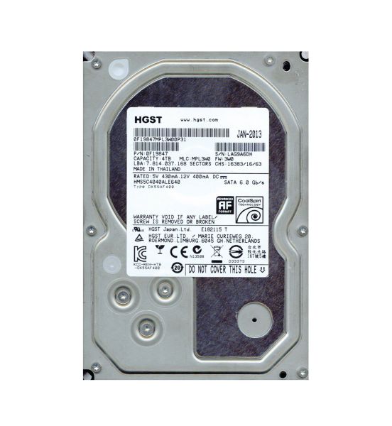 0F19847 Hitachi MegaScale 4000 4TB 5700RPM SATA 6Gb/s 64MB Cache 3.5-inch Hard Drive