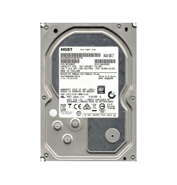 0F23025 Hitachi Ultrastar 7K6000 4TB 7200RPM SATA 6Gb/s 128MB Cache (SE) 3.5-inch Hard Drive