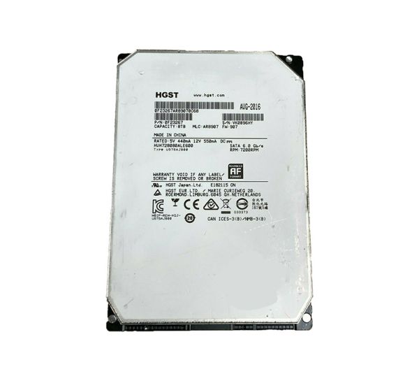 0F23267 Hitachi Ultrastar HE8 8TB 7200RPM SATA 6GB/s 128MB Cache 3.5-inch Helium Platform Enterprise Hard Drive