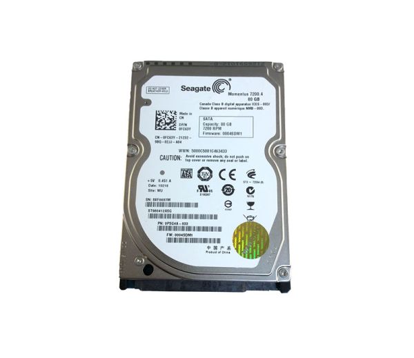 0FC63Y Dell 80GB 7200RPM SATA 3Gb/s 16MB 2.5-inch Hard Drive