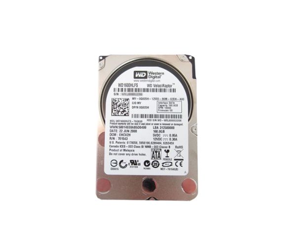 0G605H Dell 160GB 10000RPM SATA 3Gb/s 16MB Cache 3.5-inch Hard Drive