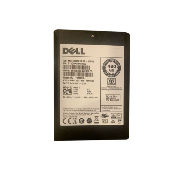 0H38F7 Dell 480GB Multi-Level Cell (MLC) SATA 6Gb/s 2.5-inch Solid State Drive