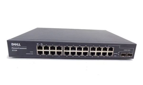 0J0632 Dell PowerConnect 2724 24-Ports 10/100/1000Base-T + 2-Ports SFP Layer 3 Managed Gigabit Ethernet Network Switch