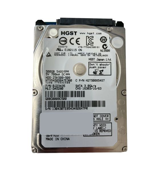 0J23435 Hitachi Travelstar Z5K500 500GB 5400RPM SATA 3Gb/s 8MB Cache 2.5-inch Hard Drive