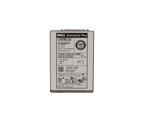 0M854P Dell Enterprise Plus 480GB Multi-Level Cell (MLC) SAS 12Gb/s Read Intensive 2.5-inch Solid State Drive