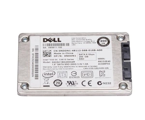 0NDDN1 Dell 200GB SATA 6Gb/s 1.8-inch MLC Enterprise Solid State Drive