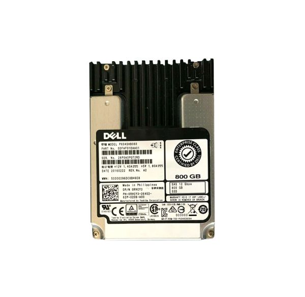 0RVCY3 Dell 800GB MLC SAS 12Gb/s Write Intensive Hot-Pluggable 2.5-inch Solid State Drive