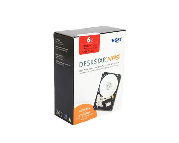 0S03839 Hitachi Deskstar NAS 6TB 7200RPM SATA 6Gbps 128MB Cache 3.5-inch Hard Drive
