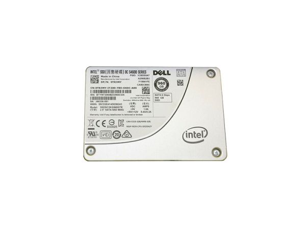 0TR3MY Dell 960GB TLC SATA 6Gb/s Mix Use Hot-Swappable 2.5-inch Solid State Drive