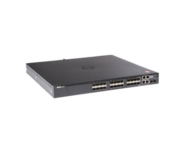 0WKWF4 Dell EMC PowerSwitch N3000 Series N3024F 24 x Ports 10/100/1000Base-T + 2 x Ports 10 Gigabit SFP+ 2 x Ports 1000Base-T Combo Rack-Mountable Layer 3 Managed Gigabit Ethernet Switch