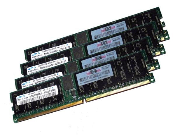 AB566A HP 16GB Kit (4 X 4GB) DDR2-533MHz PC2-4200 ECC Registered CL4 240-Pin DIMM 1.8V Single Rank Memory