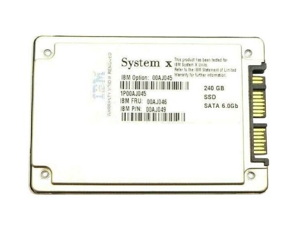 00AJ045 IBM S3500 240GB SATA 6GB/s 1.8-inch MLC Enterprise Value Hot Swapable Solid State Drive with Tray