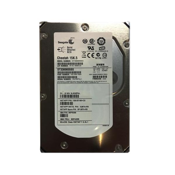 108-00166+C0 NetApp 300GB 15000RPM SAS 3Gb/s 3.5-inch Hard Drive