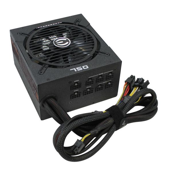 110-B1-0750-VR EVGA SuperNOVA 750-Watts 80-Plus Bronze 24-Pin ATX Semi-Modular Power Supply