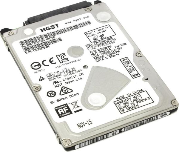 0J38075 Hitachi Travelstar Z7K500 500GB 7200RPM SATA 6Gb/s 32MB Cache 2.5-inch Hard Drive