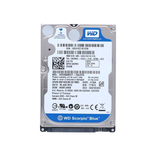 80PK5 Dell 250GB 5400RPM SATA 3Gb/s 8MB Cache 2.5-inch Hard Drive