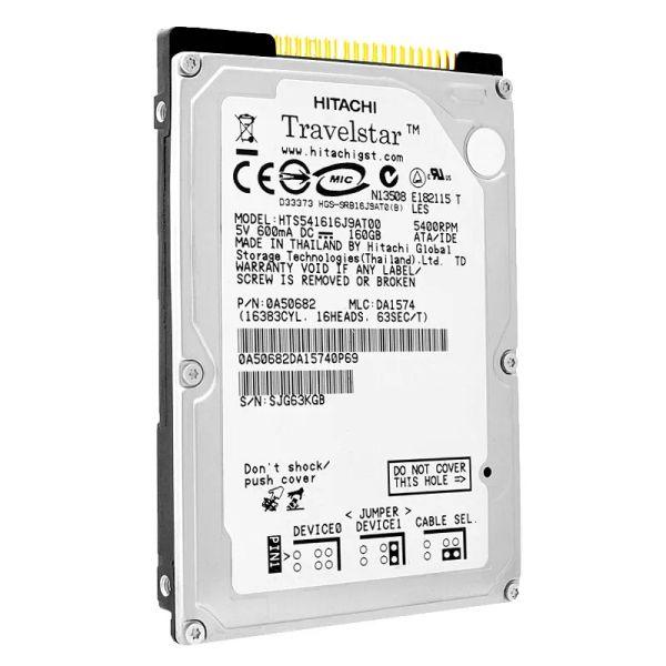 0A50682 Hitachi Travelstar 5K160 160GB 5400RPM ATA-100 8MB Cache 2.5-inch Hard Drive